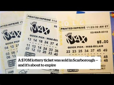 A $70M lottery ticket was sold in Scarborough — and it's about to .